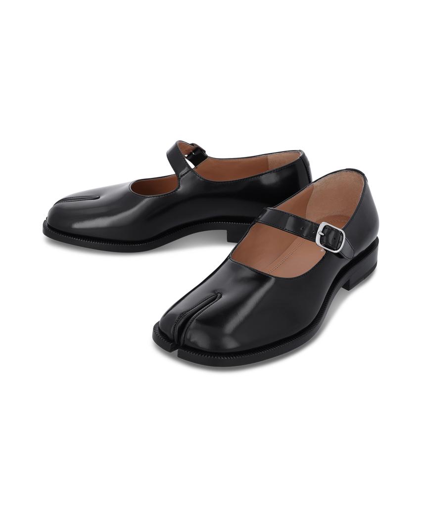 Maison Margiela Tabi Mary Jane Flat Shoes - Black / S39Wl0119Ps679T8013