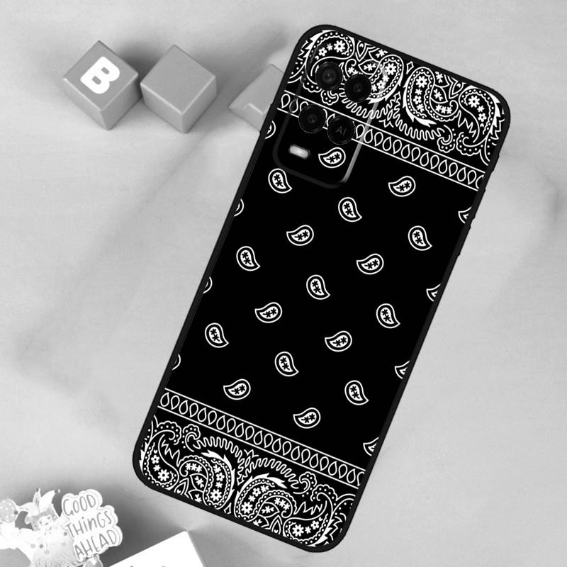 Bandana Paisley Pattern Case For Oppo A17 A57 A16 A76 A96 A60 A40 A80 A18 A38 A58 A78 A98 A15 A54 A74 A94 A6 A5 Pro