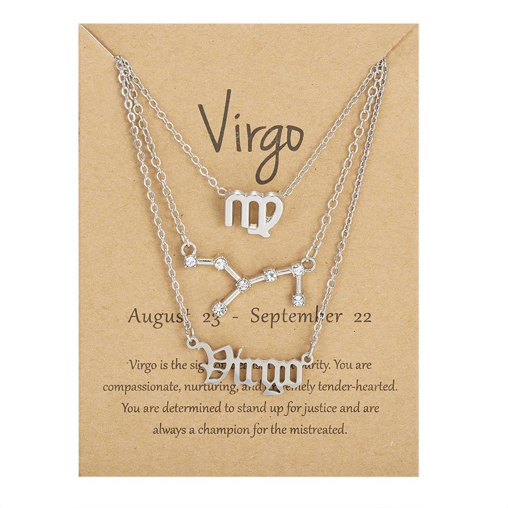 Модные унисекс 1 шт подарки 12 созвездий ожерелье ювелирные изделия кулон ожерелье с подвесками для мужчин женщин девочек золото серебро