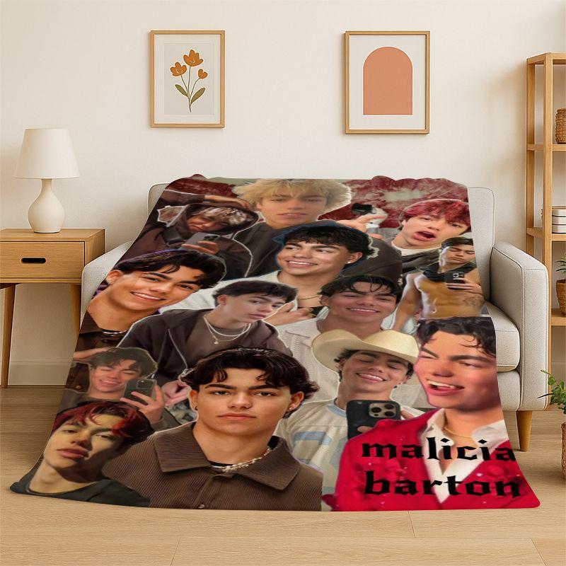 Fashion Malachi Barton Star Soft Flannel Throw Blanket,Warm Cozy Blanket for Bed,Couch,Sofa,Bedroom,Living Room,Travel,Picnic