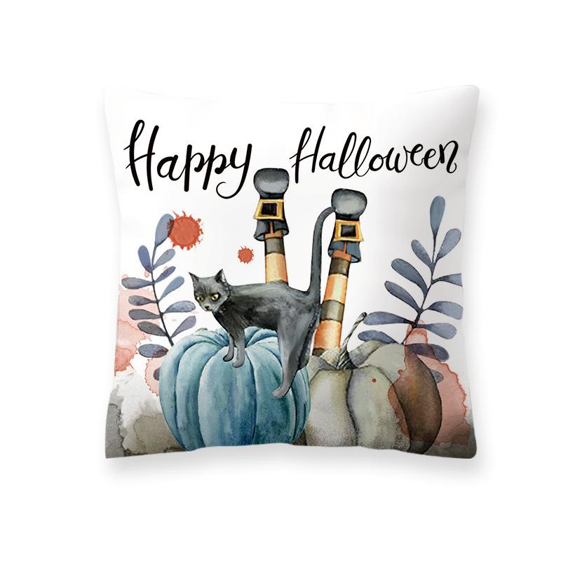 Хэллоуин Тыква Мультяшная Наволочка Праздничная Домашняя Диван Прикроватная Прикроватная Удобная Дышащая Наволочка