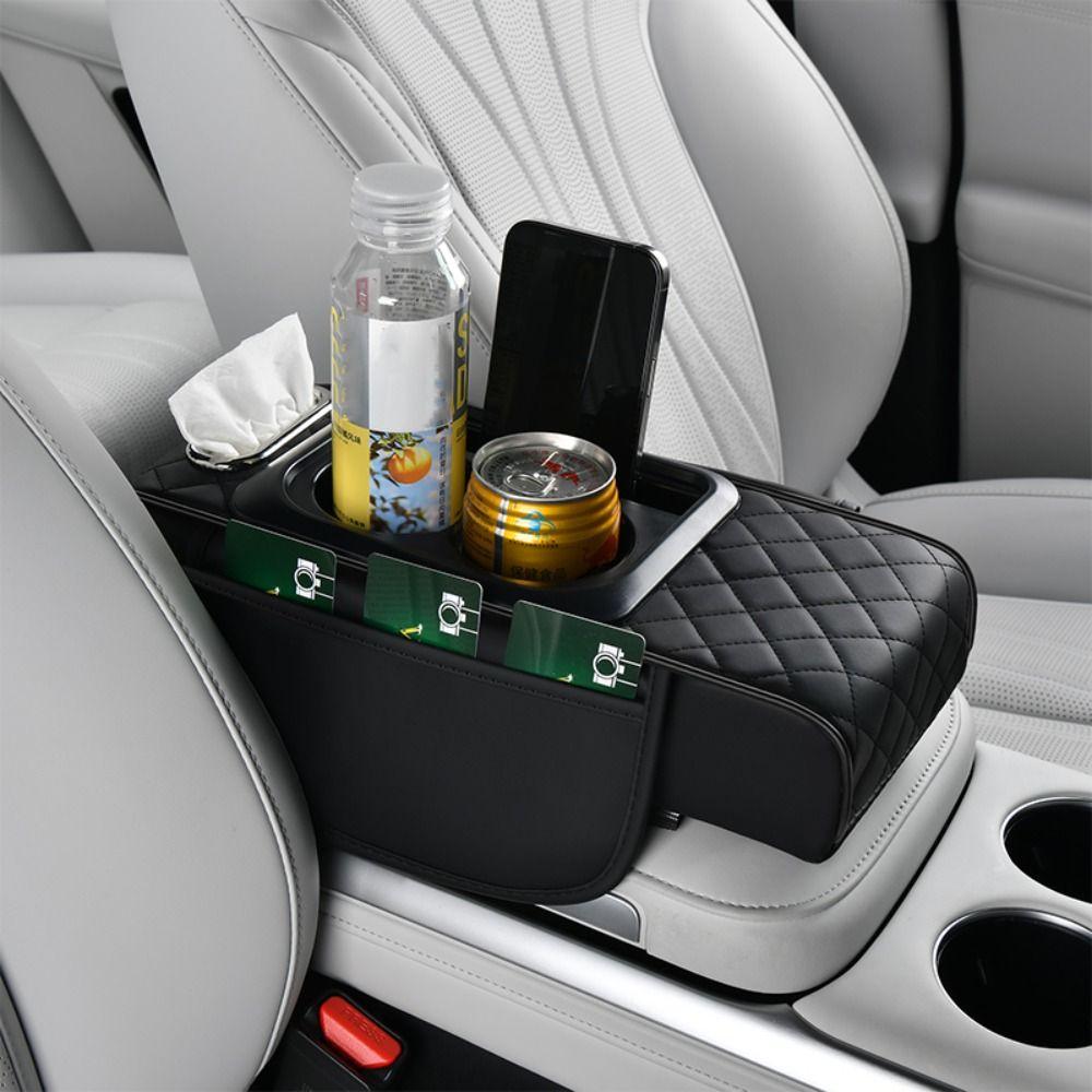Multifunctional Center Console Armrest Cushion Portable Car Armrest Pillow Storage Box Universal