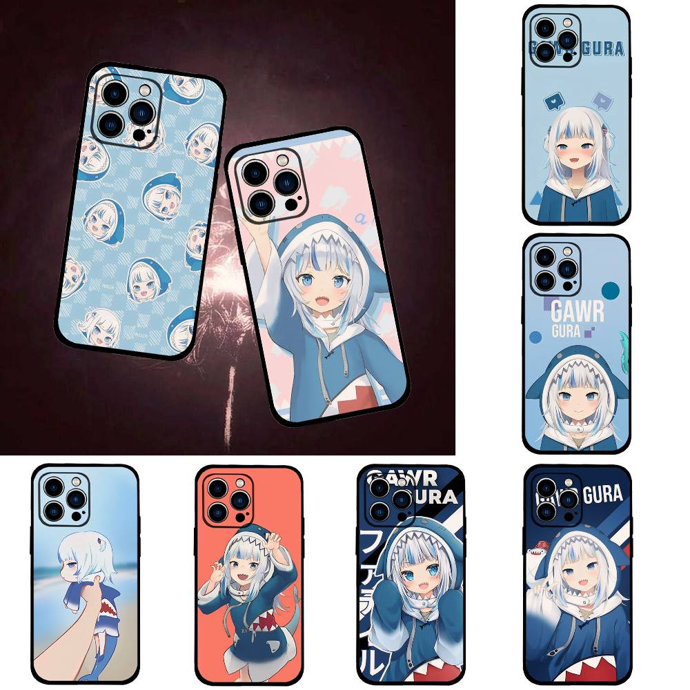 Чехол для телефона W-HololiveS Gawr Gura Для IPhone 17 16 15 14 13 12 11 PRO MAX PLUS Mini Мягкий ТПУ, приятный к коже