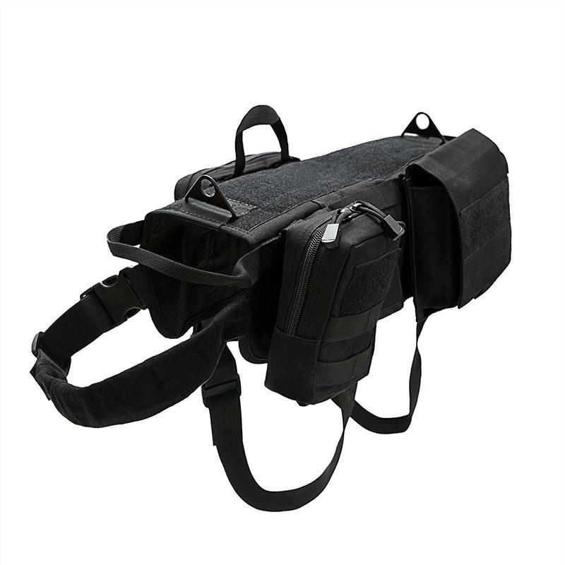 600D Nylon Waterproof Dog Vest Tactical Harness Small Medium Large Dogs Outdoor K9 Training Gear