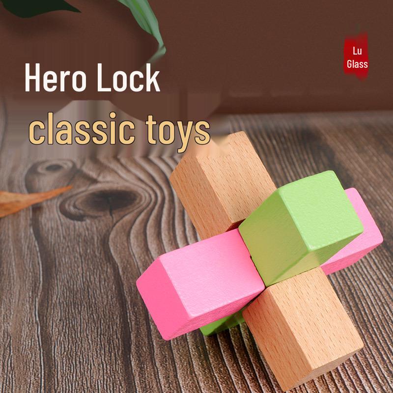 Kids' Educational Luban Lock IQ Puzzle Set: Assembly Toy for Stress Relief