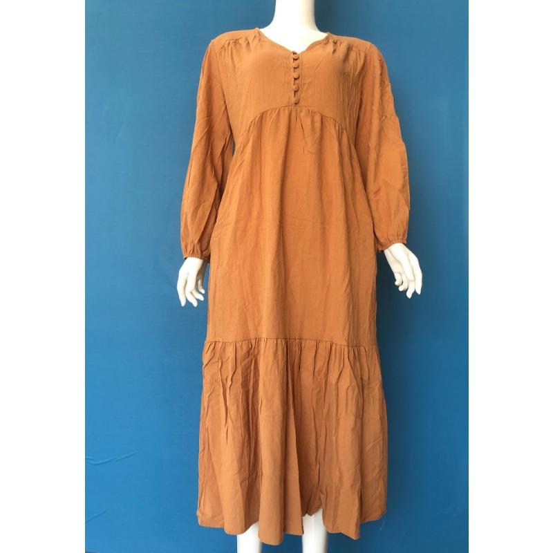 Богемное весенне-осеннее платье-рубашка Элегантные повседневные платья с v-образным вырезом и рюшами и длинными рукавами