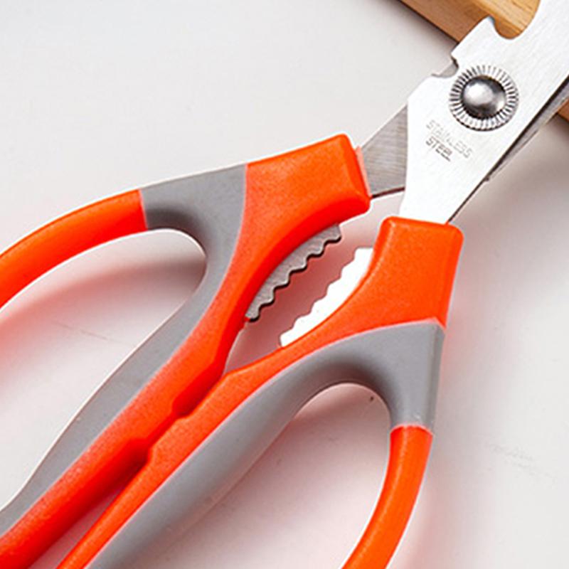 Multifunctional stainless steel household kitchen scissors chicken bone scissors barbecue strong scissors5