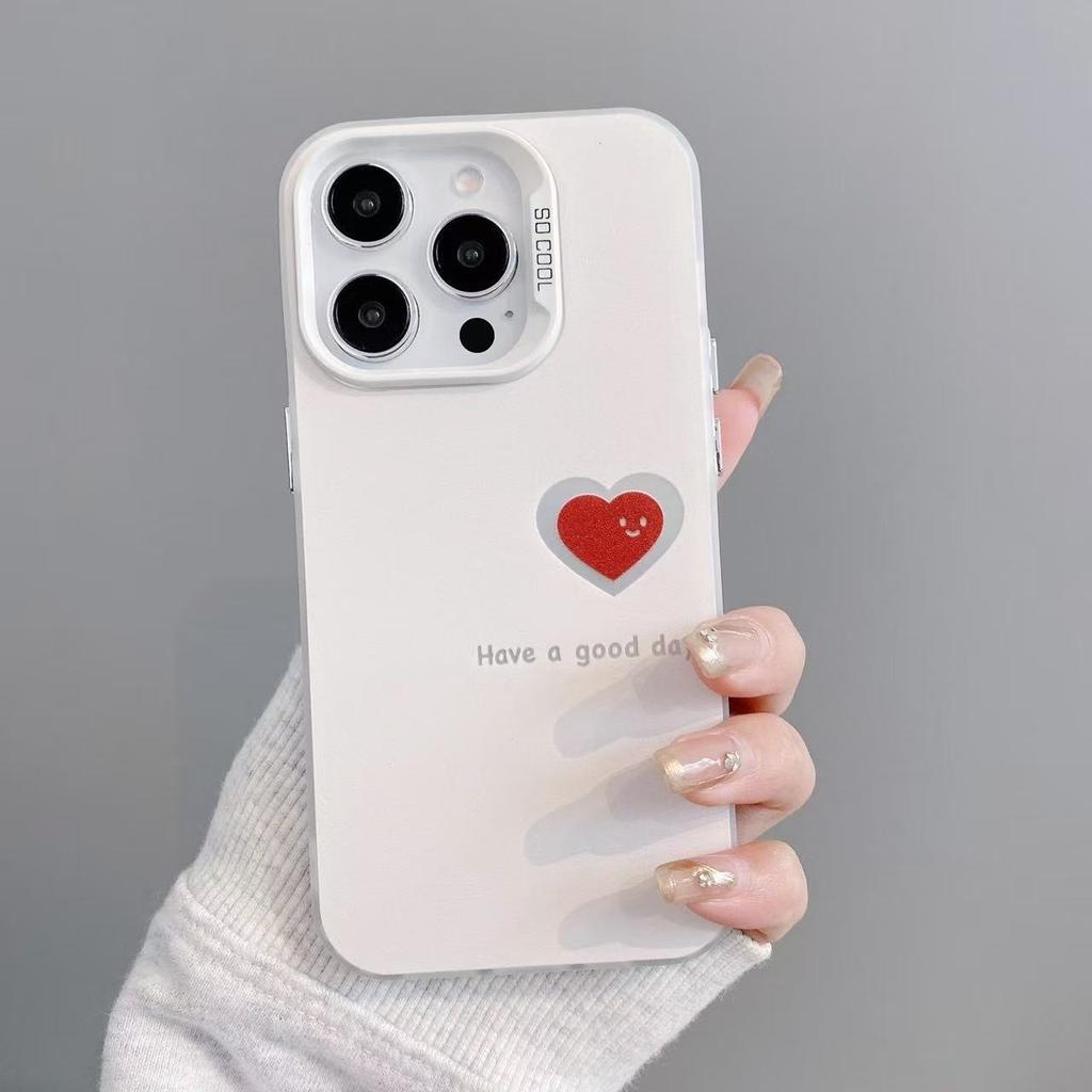 Любовь смайлик для apple iPhone17 чехол для мобильного телефона цветной серебряный яблоко 16/15/14 девушка 13 тренд 12