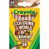 Crayola - Colours of the World 52-0114 Lot De 24 Crayons En Cire Assor