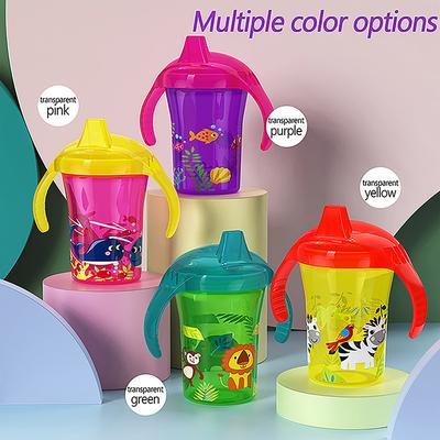 Детская бутылка для воды с рисунком из мультфильма, детская чашка-утконос, противоудушающая, обучающая питьевая вода, герметичная чашка с носиком 260 мл