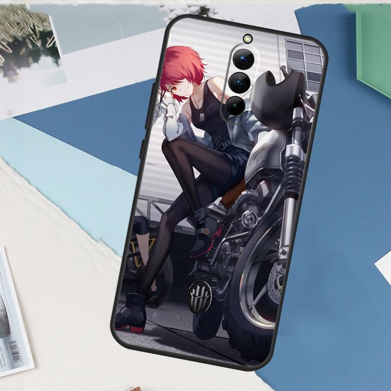 Чехол с девушкой-мотоциклисткой в стиле аниме для ZTE Nubia Red Magic 8S 9S 10S 10 9 8 11 Pro Plus 6 7 6S 7S Pro 5G 6R 10 Air