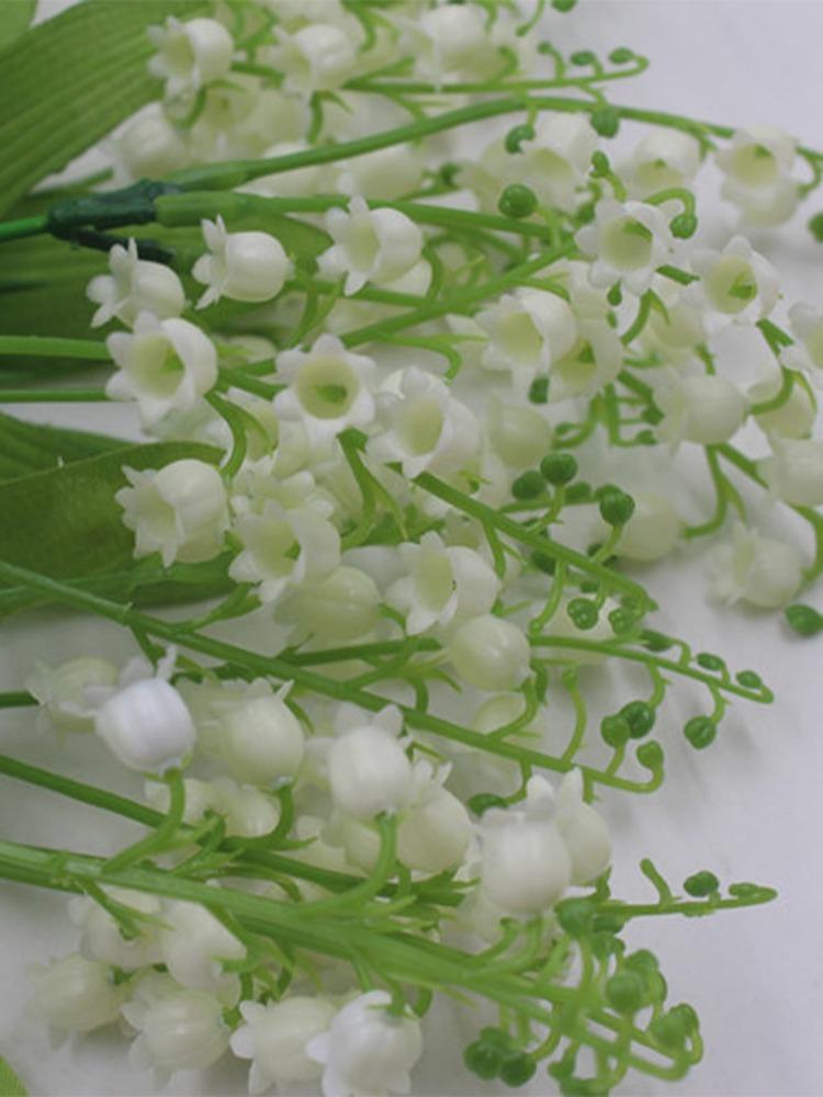 3 шт., искусственные цветы колокольчика, пластиковые и шелковые ткани, искусственные цветы для домашнего свадебного украшения