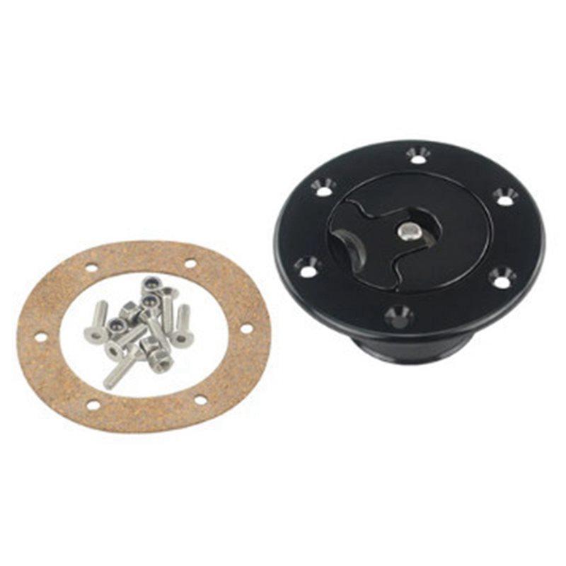 New Aluminum Billet Fuel Cell/6 Bolt Surface Oxidation Fuel Surge Tank Cap Flush Mount ID 35.5Mm Openings