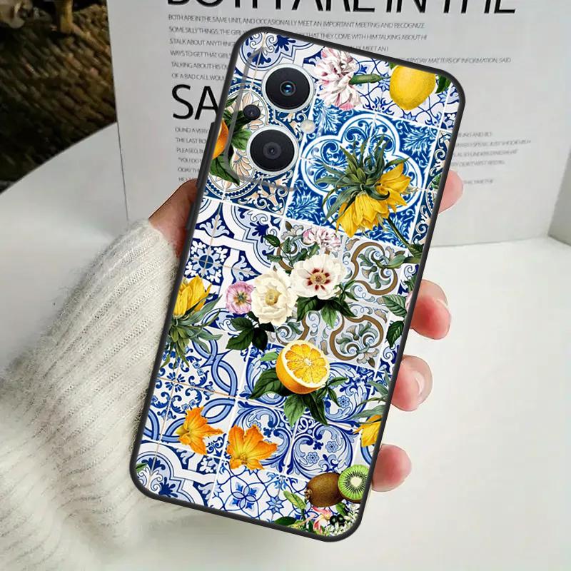 Mediterranean Lemon Case For OPPO Reno 11F 10 Pro 4 5 6 7 8 Lite 4Z 5Z 8T OPPO Find X6 X5 Pro X2 X3 Neo Cover