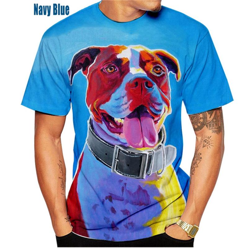 Funny Pitbull Dog 3D Printed T-shirt Men Women O-Neck Short Sleeve