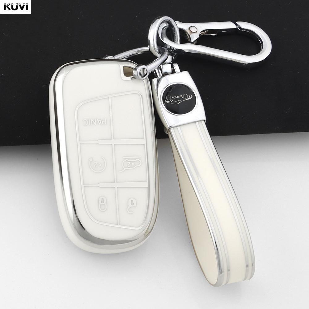 Модный ТПУ чехол-брелок для ключа автомобиля Для Jeep Renegade Frand Cherokee Dodge Journey Charger Chrysler 200 300 300 5 кнопок Защитный