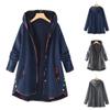 Women's Hooded Loose Ladies Top Coat Long Sleeve Large Size Mother Cotton-padded Woman