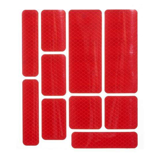 10Pcs/Set Practical Good Toughness No Residue Reflective Sticker Sun Resistant Bike Body Reflect Decals for Cycling