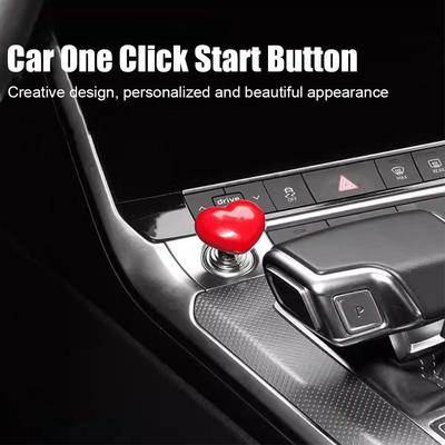 Кнопка запуска в форме сердца Push Start Auto Ignition Rocker Cover Car Button Автомобильная кнопка Pu R3H4