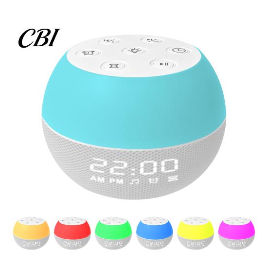 Customizable Sound Effect Player White Noise Sleep Machine, Portable Baby Night Light with 20 Soothing Ambient Machine Sounds, Timer Auto Off