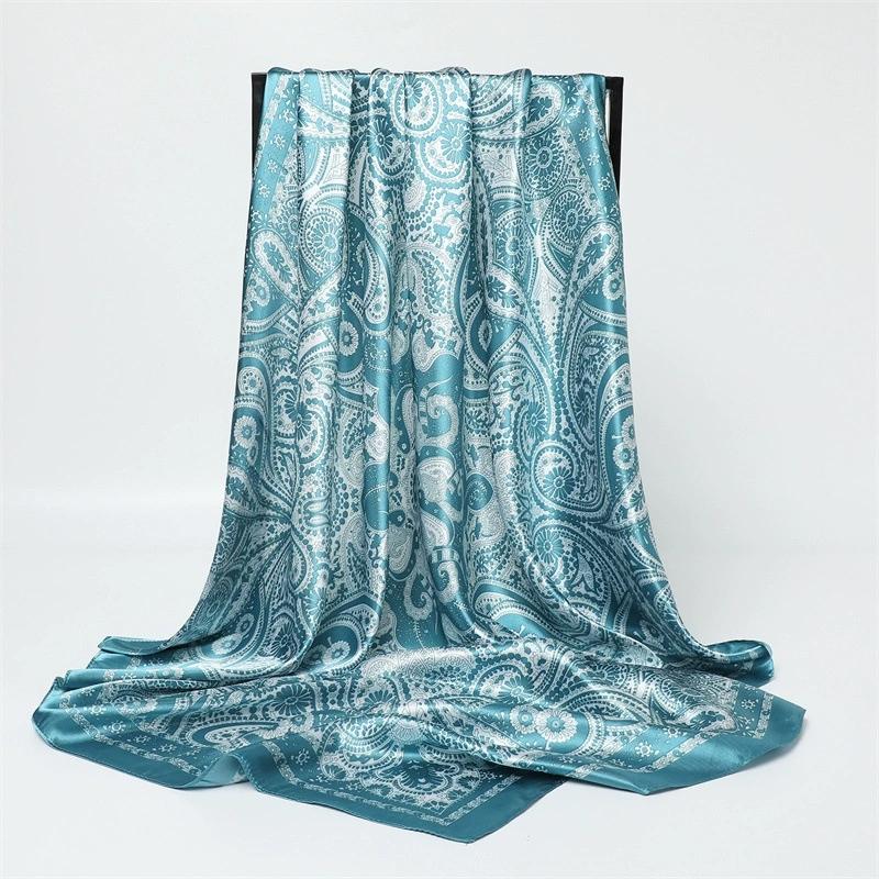 90СМ Женская Мода Квадратная Леди Шаль Красочный Кружевной Шарф Женские Шали с Кистями Шарфы Весна Лето Фото Реквизит Аксессуары