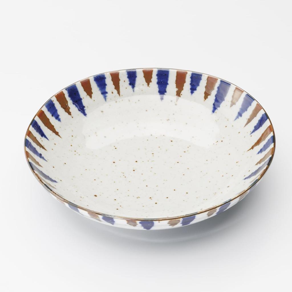 Набор столовой посуды Мино, включающий мелкую, глубокую и примерно 21 см тарелки, для микроволновой печи и посудомоечной машины, сделано в Японии, номер продукта 564608 "Фучи"