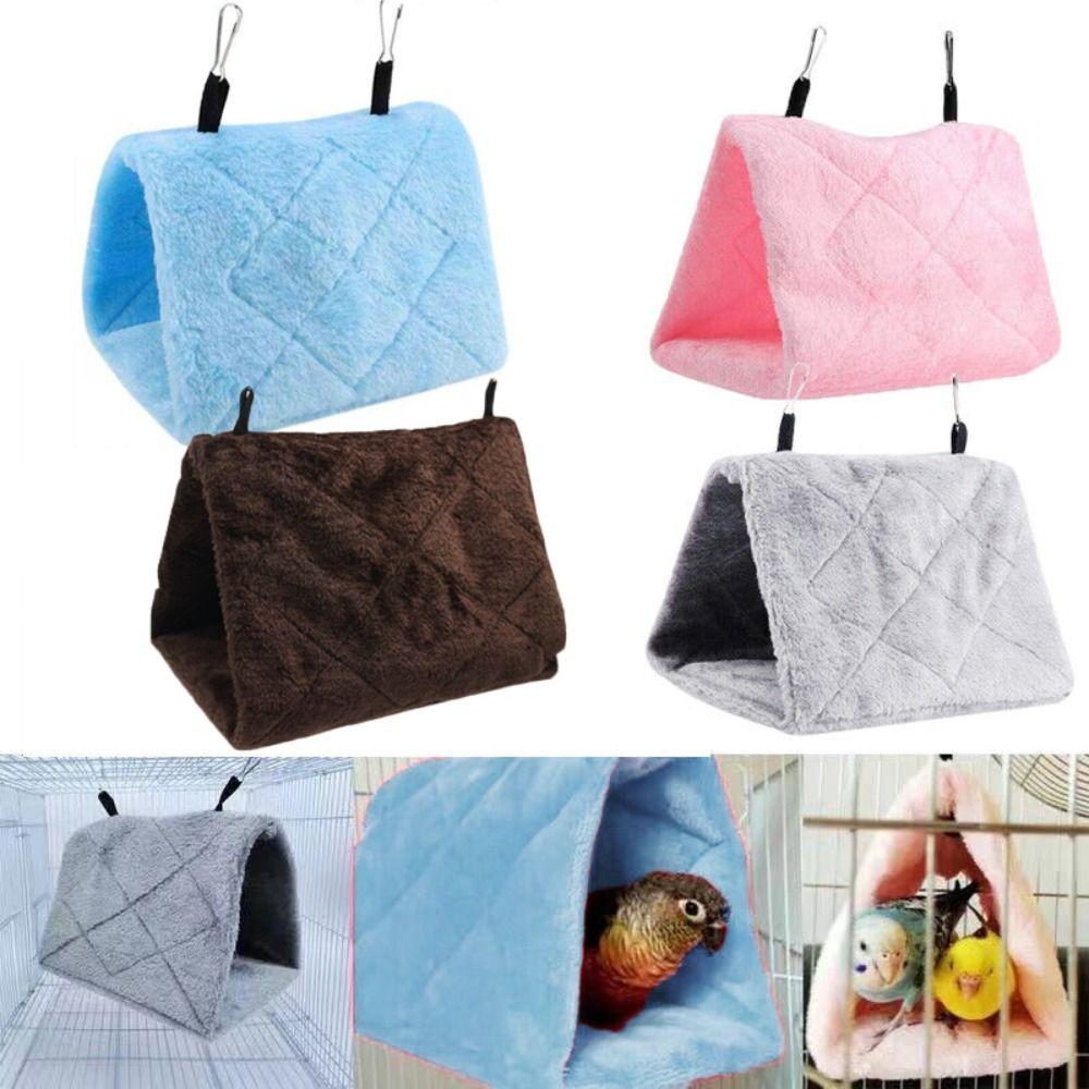 Спящая счастливая плюшевая птичья хижина, игрушка, подвесная пещера, кровать, гамак для домашних животных, палатка для попугая, треугольное гнездо