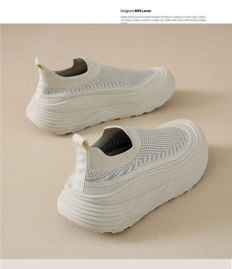Женские слипоны из сетки Fly-knit "Step On Cloud" – Дышащие, Универсальные, Повседневные туфли для весны и осени