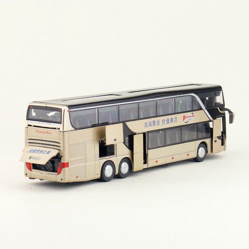 Bus Model Alloy Toy Vehicle With Light Sound For Kids Playroom