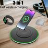 Беспроводная зарядная станция USB C, быстрая беспроводная индукционная зарядка для iPhone 15 14 13 12 Pro Max, Apple Watch 9 8 7 6, Airpods