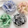Aesthetic Scrunchies Elastic Multilayer Lace Hair Rope Wedding Party Beach Headwear Big Buns Hair Elastic Check Hairtie