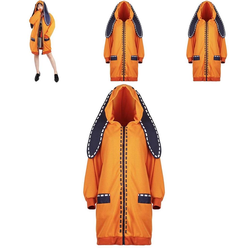 Kakegurui Азартный игрок Руна Ёмодзуки Косплей Костюм Уютное Худи Пальто
