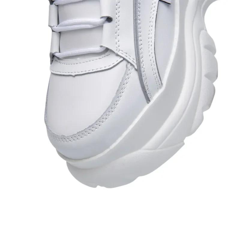 Модные кроссовки на толстой подошве женские туфли Harajuku Retro Old Platform Shoes повседневные удобные дышащие увеличенные белые туфли Femme Zapatos