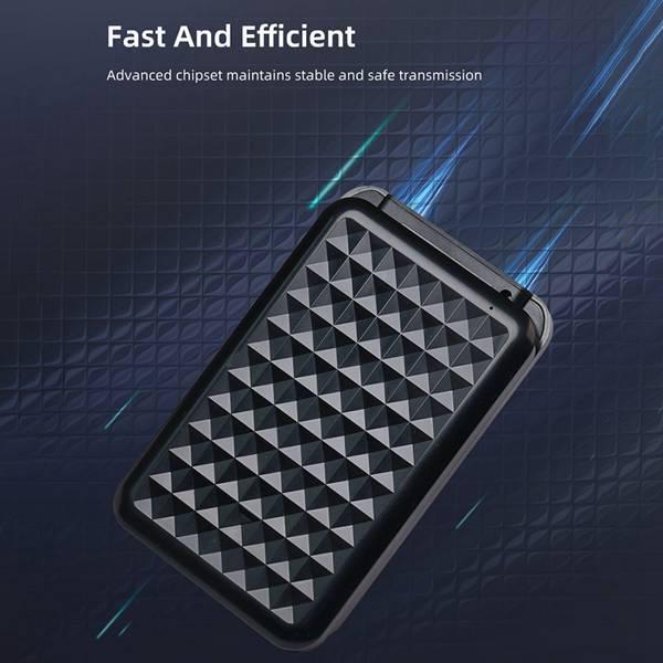 2.5-inch Type-C 3.1 SSD/HDD Enclosure, Black Plastic