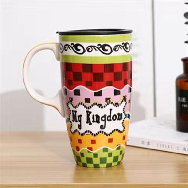 Креативная индивидуальная кружка, большая емкость, бытовая чашка для воды, расписная керамическая чашка для воды, кофейная чашка, чашка для молока, чашка для завтрака