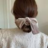 Милые бархатные резинки для волос с бантом во французском стиле, большие жгуты для волос, женские резинки для волос, аксессуары для волос
