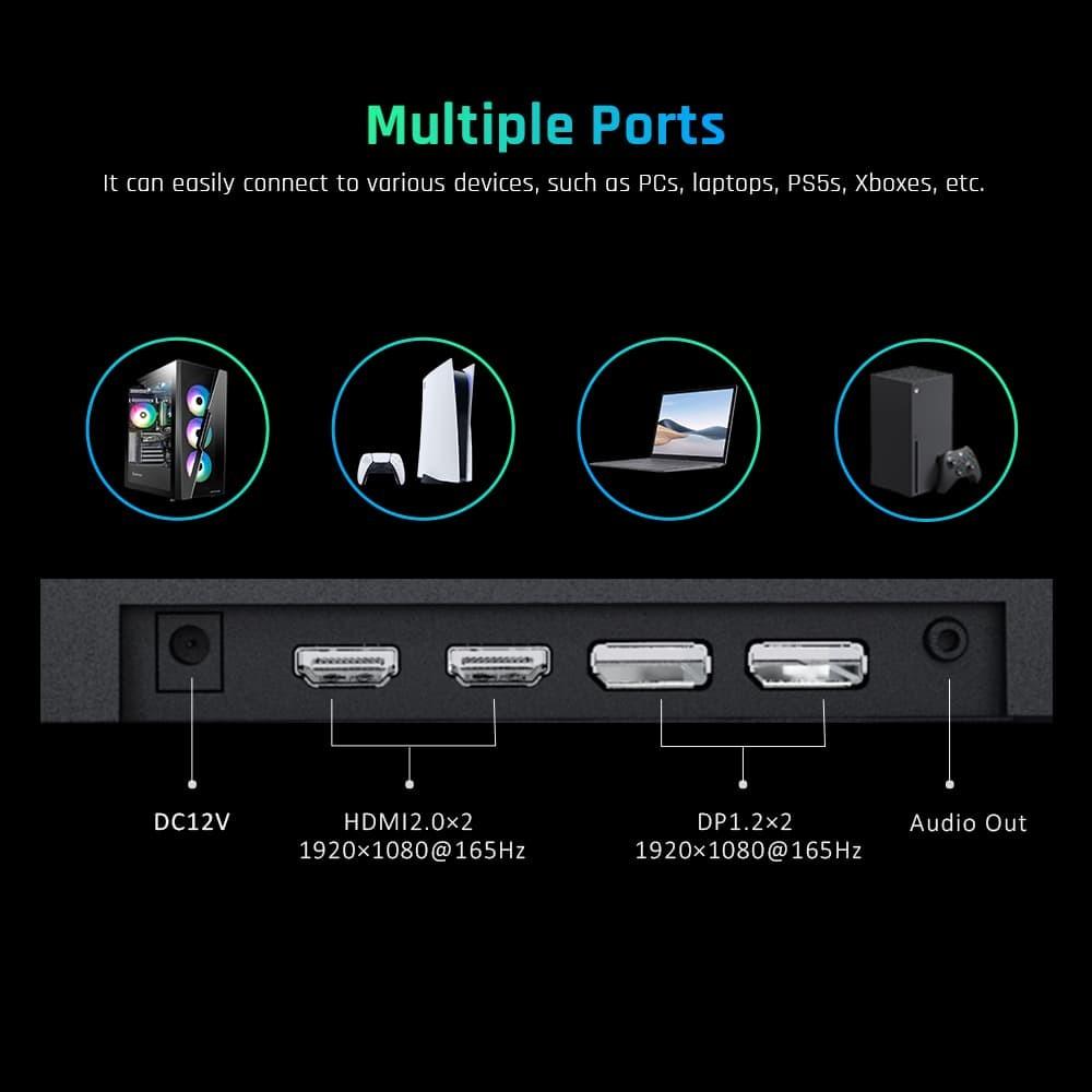 Обновленный: Игровой монитор KTC H24T09P, 24 дюйма, 1920x1080, 165 Гц