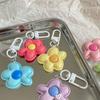 Korean Style Resin Floral Keyring Cute Bloom Pendant Funny Flower Keychain Bag Pendant