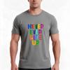 Never Ever Give Up Tshirt Summer Casual Cotton Tee Oversized Streetwear Tops Vintage Graphic Print Loose Fit Short Sleeve