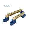 Order Copper Wiring Terminals with Dual Base Posts - Blue for Neutral, Green for Ground.