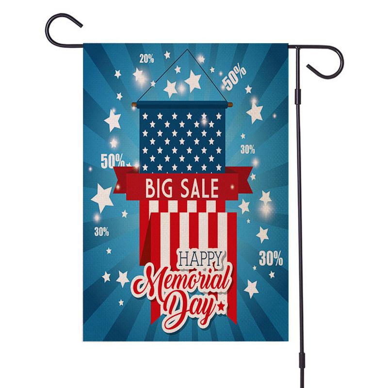 Патриотический флаг One Nation Under Welcome Garden Flag Inch Двусторонний баннер для украшения улицы в честь Дня независимости и Дня памяти