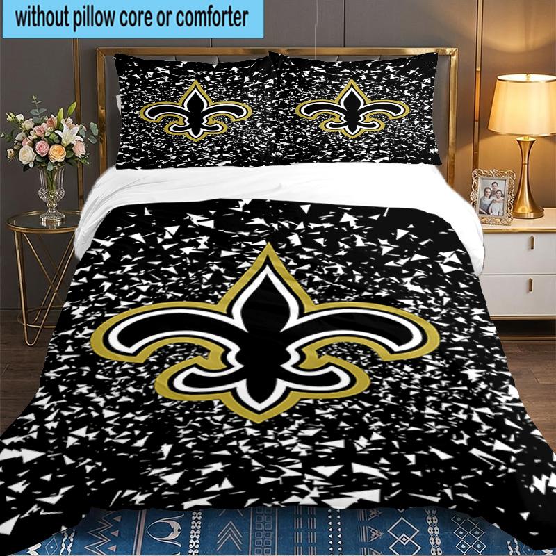 New Orleans Helmet 3pcs Bedding Set,Including 1pc Duvet Cover And 2pcs Pillowcases Perfect Gift for Christmas,Ideal for Bedroom, Dormitory