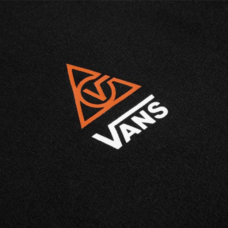 Vans Повседневный толстовка с капюшоном с принтом логотипа, унисекс, черный цвет VN0A4UT1BLK