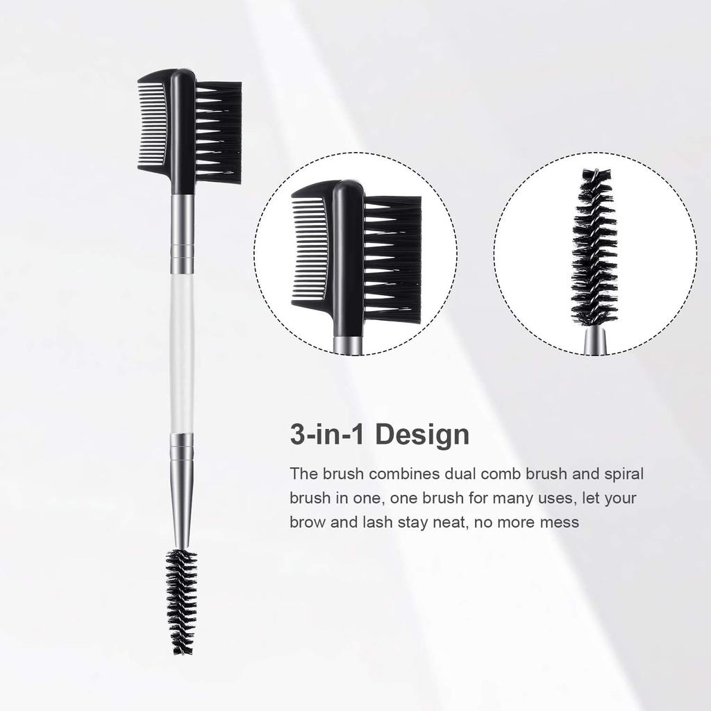 3PC Eyelash Comb, Eyelash Shaper and Eyebrow Brush Dual Comb, Professional  Make Up Tools for Separating Lashes, for Women Girls Cosmetic Travel