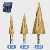 Hex Shank Spiral Pagoda Drill Bit Set - High-Speed Steel Step Drill for Hole Enlargement and Punching