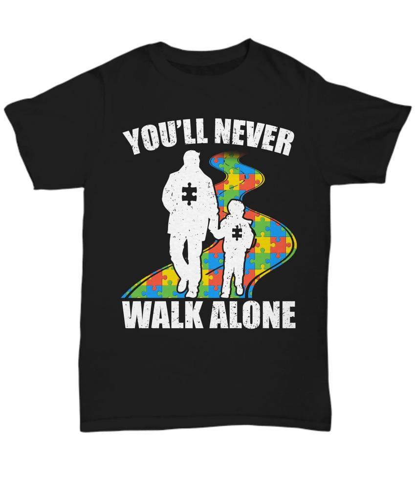 Belief Never Walk Alone Autism Awareness T Shirt High Quality Cotton Large Sizes Breathable Top Loose Casual Tshirt