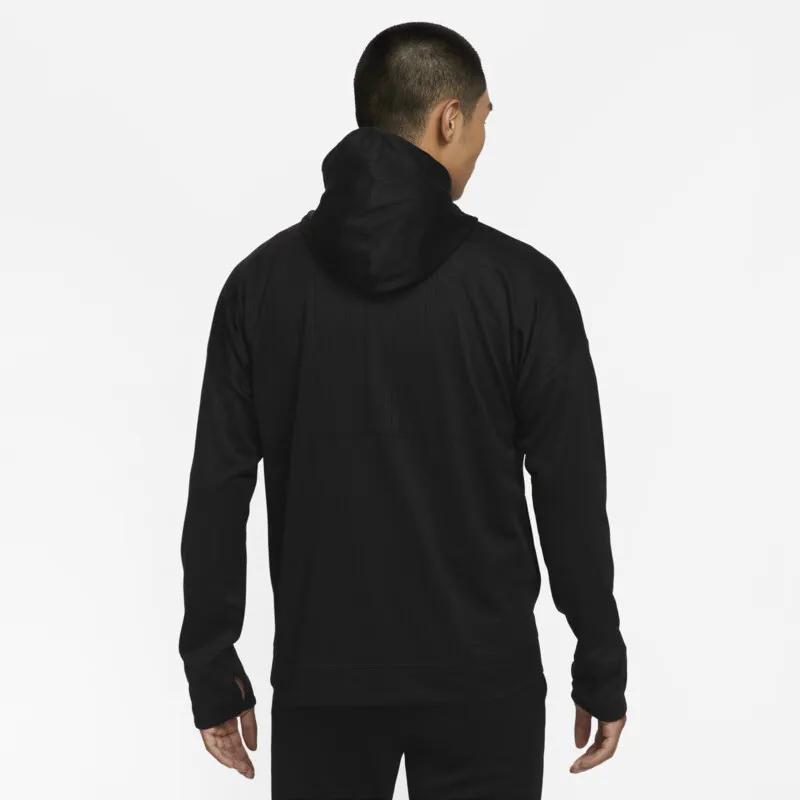 Nike Sweatshirts Men's Black Hooded Moderate Cardigan (Unisex) Sweatshirts FB7779 010