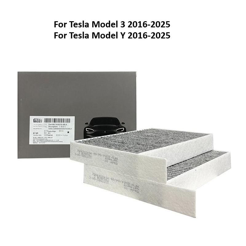 For Tesla Model 3 Model Y Juniper HEPA N95 Carbon Activated PM2.5 Cleaner Air Filter Conditioner Replacement Kit Car Accessories