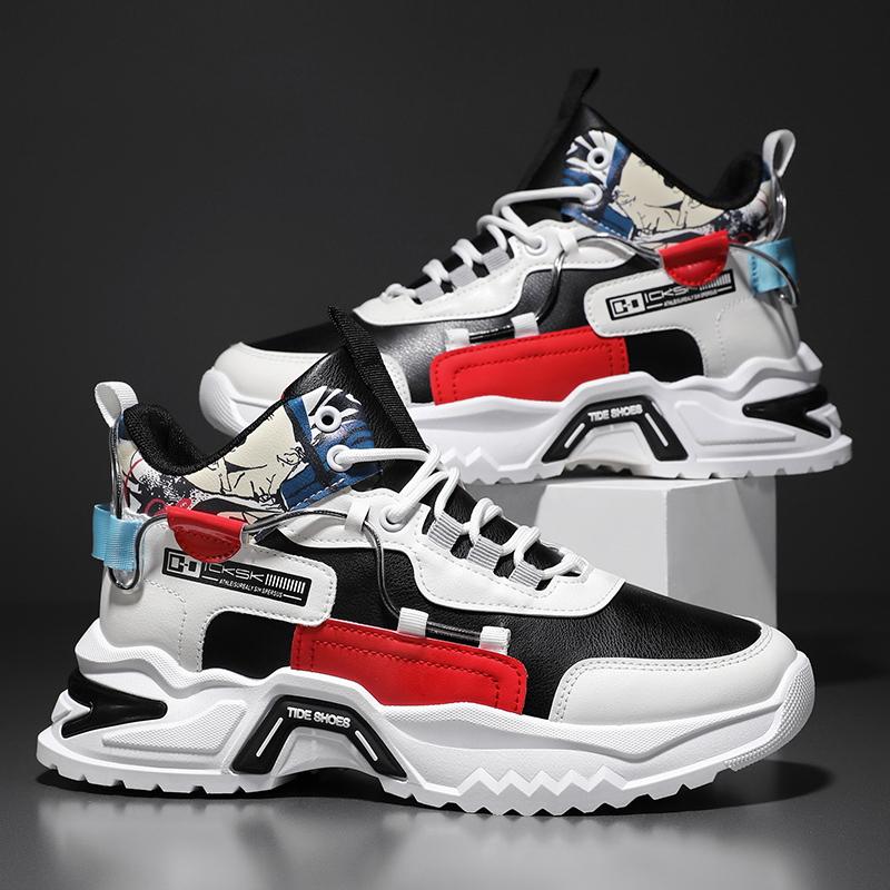 Студенческие повседневные спортивные туфли четыре сезона новые мягкие подошвы удобные уличные кроссовки мужские кроссовки модные туфли для ходьбы