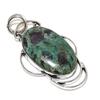 Ruby Fuchsite Lab-Created Handmade 925 Sterling Silver Pendant 2.40" o9F24